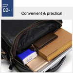 6028 Borsa a tracolla da uomo casual in pelle pieno fiore alla moda multifunzionale