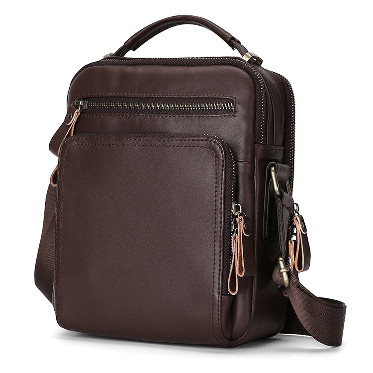 6028 Borsa a tracolla da uomo casual in pelle pieno fiore alla moda multifunzionale
