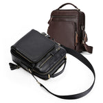 6028 Borsa a tracolla da uomo casual in pelle pieno fiore alla moda multifunzionale