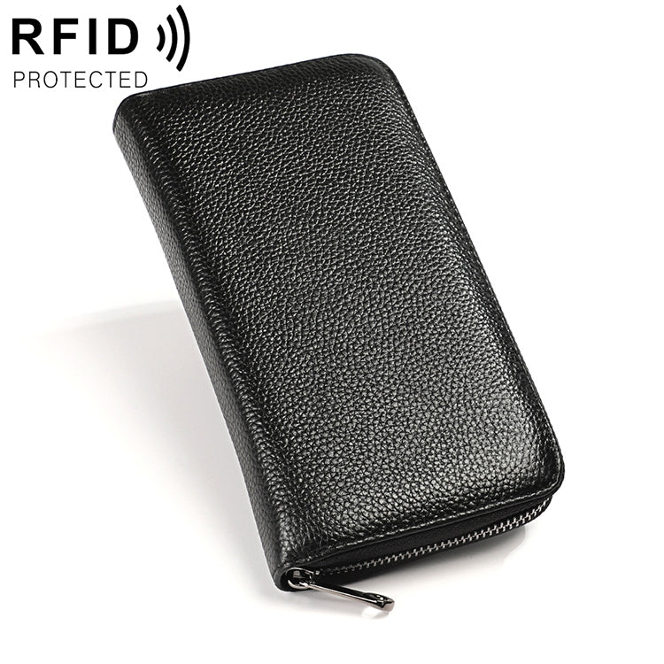 Portafoglio in pelle con slot carte e protezione RFID
