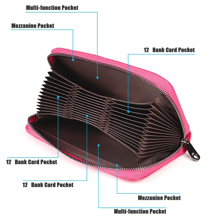 KB196 Portafoglio con pacchetto di carte per organo RFID antimagnetico multifunzione a 36 bit di grande capacità in pelle primo fiore