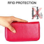 KB196 Portafoglio con pacchetto di carte per organo RFID antimagnetico multifunzione a 36 bit di grande capacità in pelle primo fiore