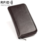KB196 Portafoglio con pacchetto di carte per organo RFID antimagnetico multifunzione a 36 bit di grande capacità in pelle primo fiore