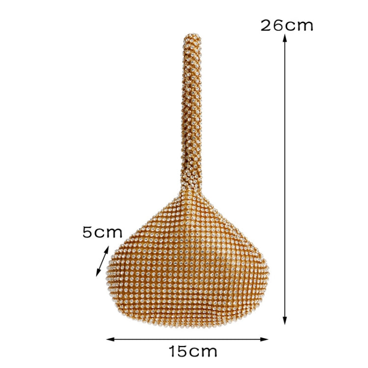 Borsa con diamanti per feste da banchetto alla moda da donna