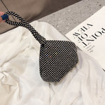 Borsa con diamanti per feste da banchetto alla moda da donna