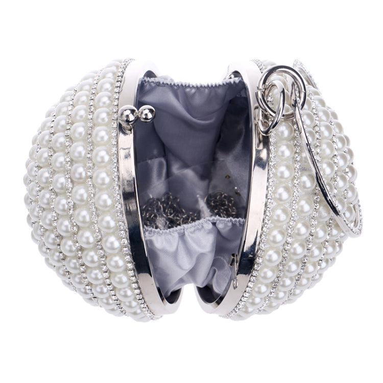 Borsa a forma di perla per feste da banchetto alla moda da donna a forma di palla