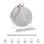 Borsa a forma di perla per feste da banchetto alla moda da donna a forma di palla