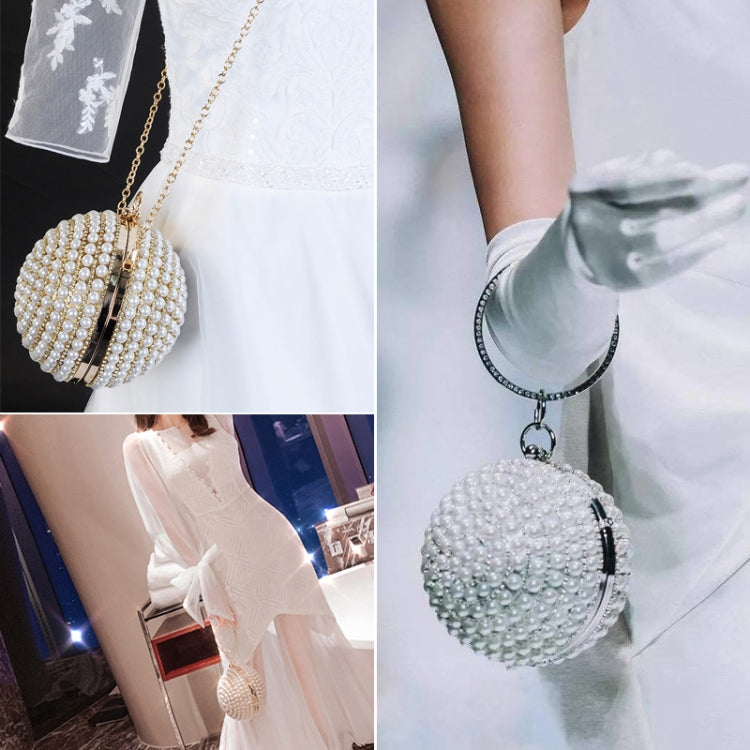 Borsa a forma di perla per feste da banchetto alla moda da donna a forma di palla