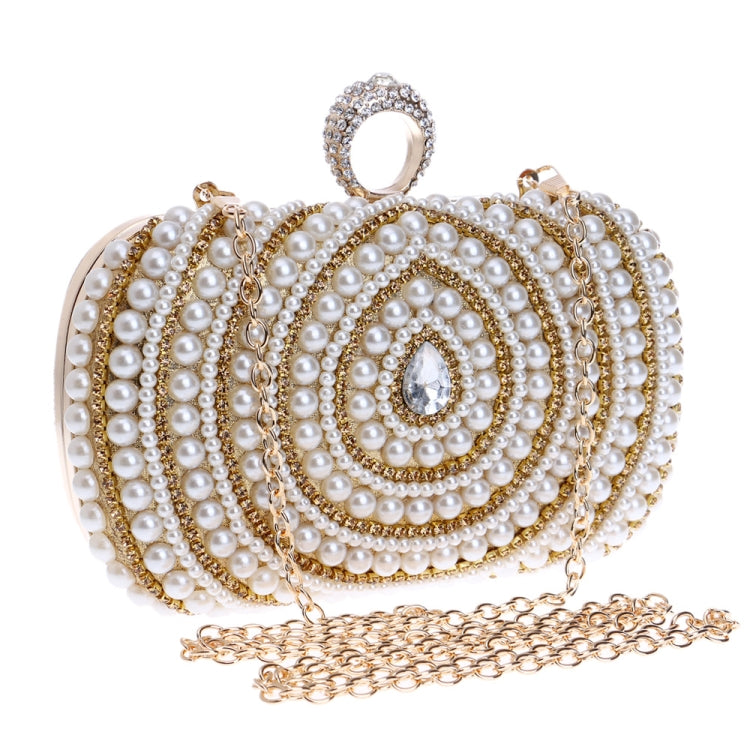 Borsa a mano con perle per feste da banchetto alla moda da donna