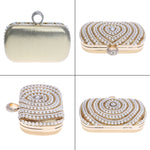 Borsa a mano con perle per feste da banchetto alla moda da donna