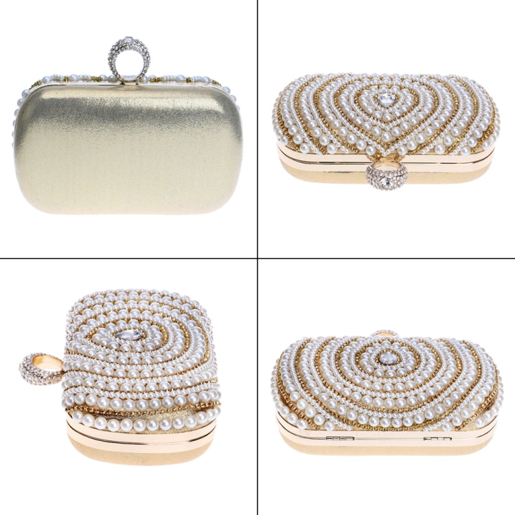 Borsa a mano con perle per feste da banchetto alla moda da donna