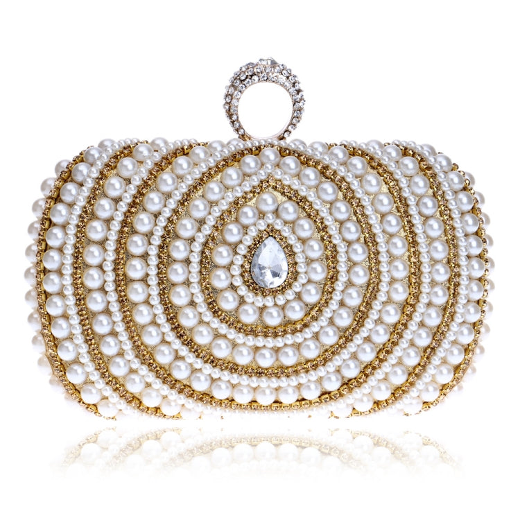 Borsa a mano con perle per feste da banchetto alla moda da donna