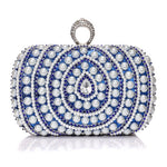 Borsa a mano con perle per feste da banchetto alla moda da donna
