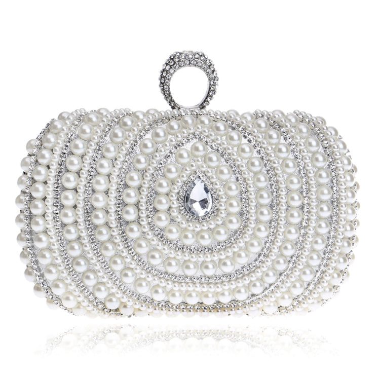 Borsa a mano con perle per feste da banchetto alla moda da donna