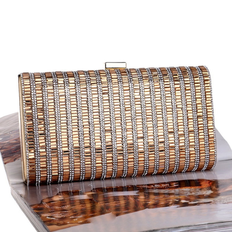 Borsa quadrata con diamanti per feste da banchetto alla moda da donna