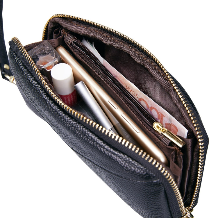 Borsa a mano quadrata in vera pelle a 2 pieghe
