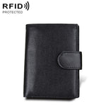 Portafoglio antimagnete RFID in vera pelle / Pacchetto passaporto / Slot per carte in pelle di vacchetta per uomo