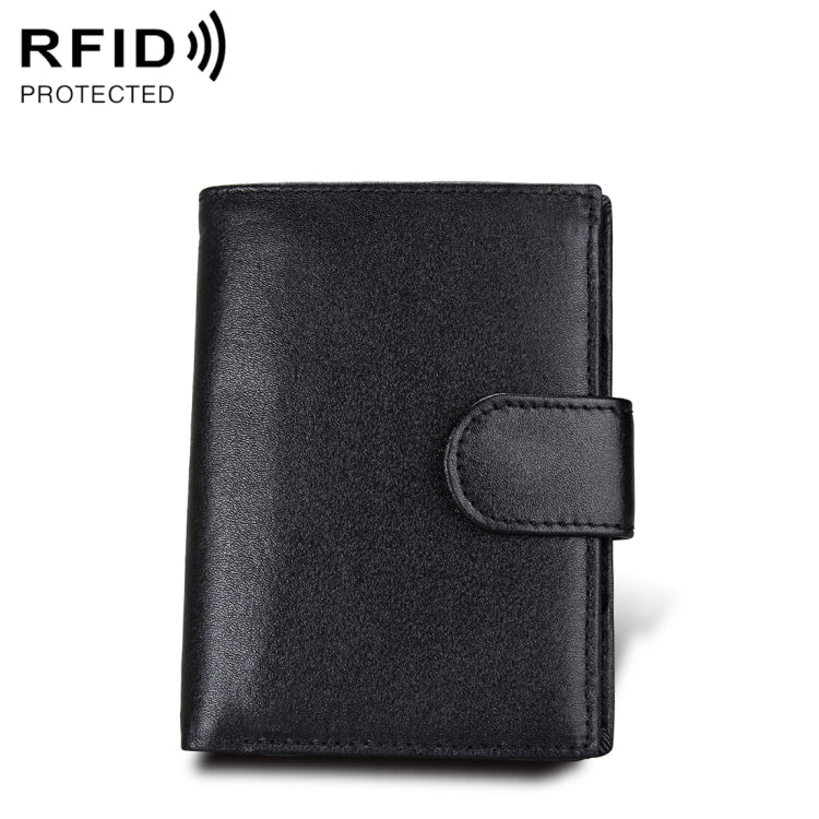 Portafoglio antimagnete RFID in vera pelle / Pacchetto passaporto / Slot per carte in pelle di vacchetta per uomo