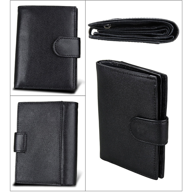 Portafoglio antimagnete RFID in vera pelle / Pacchetto passaporto / Slot per carte in pelle di vacchetta per uomo