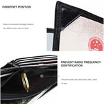 Portafoglio antimagnete RFID in vera pelle / Pacchetto passaporto / Slot per carte in pelle di vacchetta per uomo