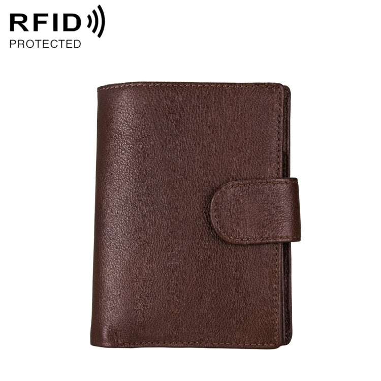 Portafoglio antimagnete RFID in vera pelle / Pacchetto passaporto / Slot per carte in pelle di vacchetta per uomo