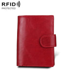 Portafoglio antimagnete RFID in vera pelle / Pacchetto passaporto / Slot per carte in pelle di vacchetta per uomo