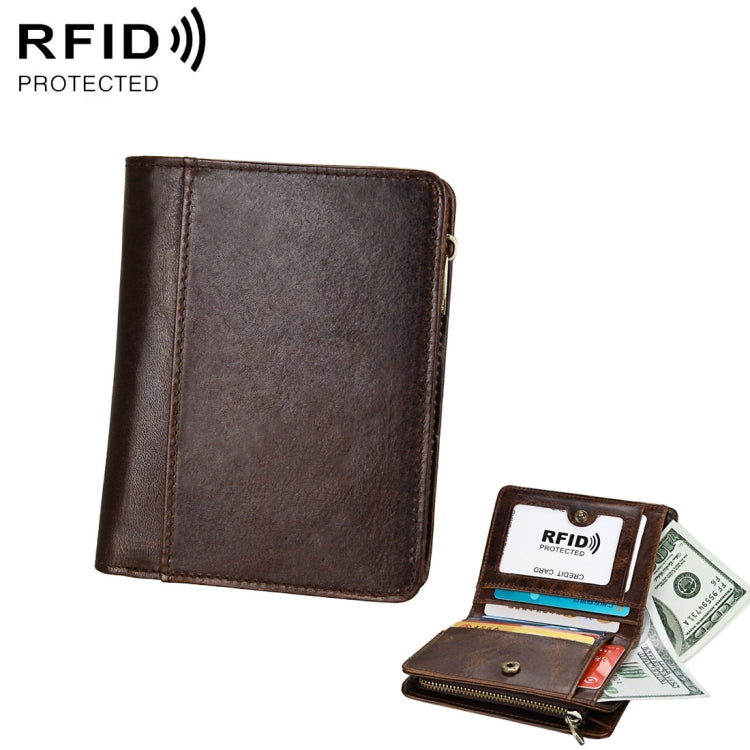 Portafoglio porta carte in pelle Crazy Horse RFID uomo