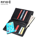 8219 Pacchetto passaporto porta carte multifunzionale RFID antimagnetico da uomo, 8219