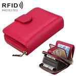 KB132 Portafoglio multifunzionale RFID/borsa per carte/pacchetto patente di guida in pelle di mucca pieno fiore stile femminile