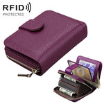 KB132 Portafoglio multifunzionale RFID/borsa per carte/pacchetto patente di guida in pelle di mucca pieno fiore stile femminile