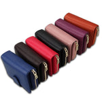 KB132 Portafoglio multifunzionale RFID/borsa per carte/pacchetto patente di guida in pelle di mucca pieno fiore stile femminile