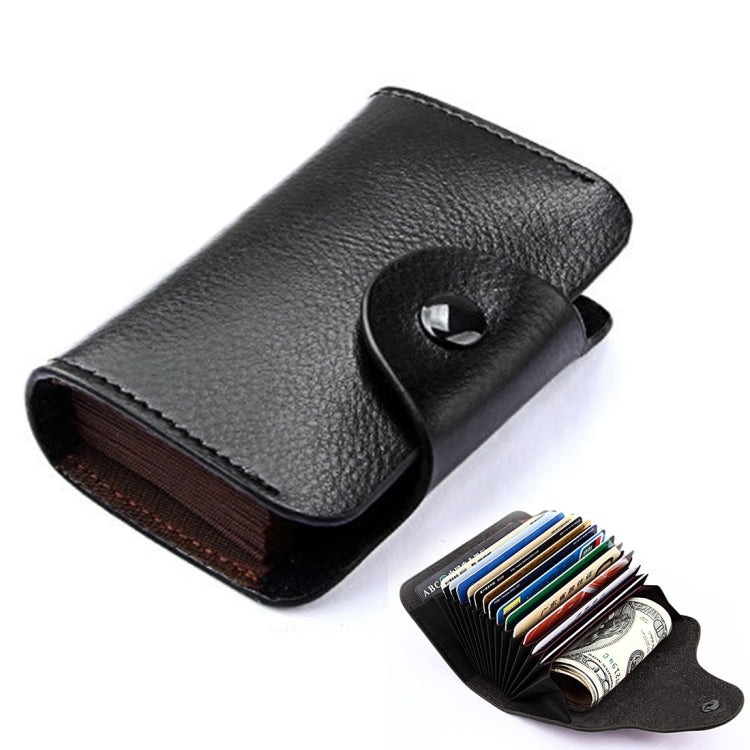 Porta carte in pelle color caramello con 15 slot