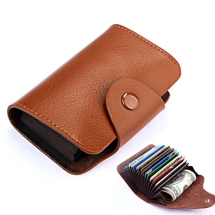 KB39 Pacchetto di carte color caramello per borsa per organo in vera pelle semplice e alla moda