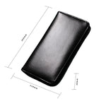 Pacchetto passaporto in vera pelle stile lungo antimagnetico RFID di grande capacità / Pacchetto multifunzionale e con molti slot per carte