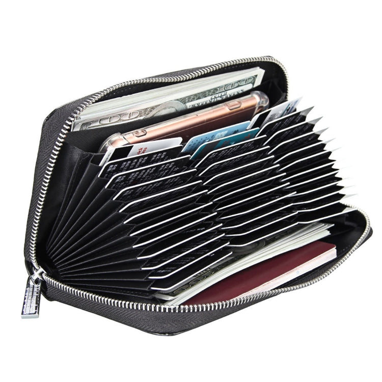 Pacchetto passaporto in vera pelle stile lungo antimagnetico RFID di grande capacità / Pacchetto multifunzionale e con molti slot per carte