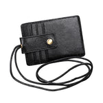 KB153 Badge porta carte d'identità in pelle RFID antimagnetico con cordino