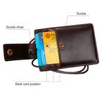 KB153 Badge porta carte d'identità in pelle RFID antimagnetico con cordino