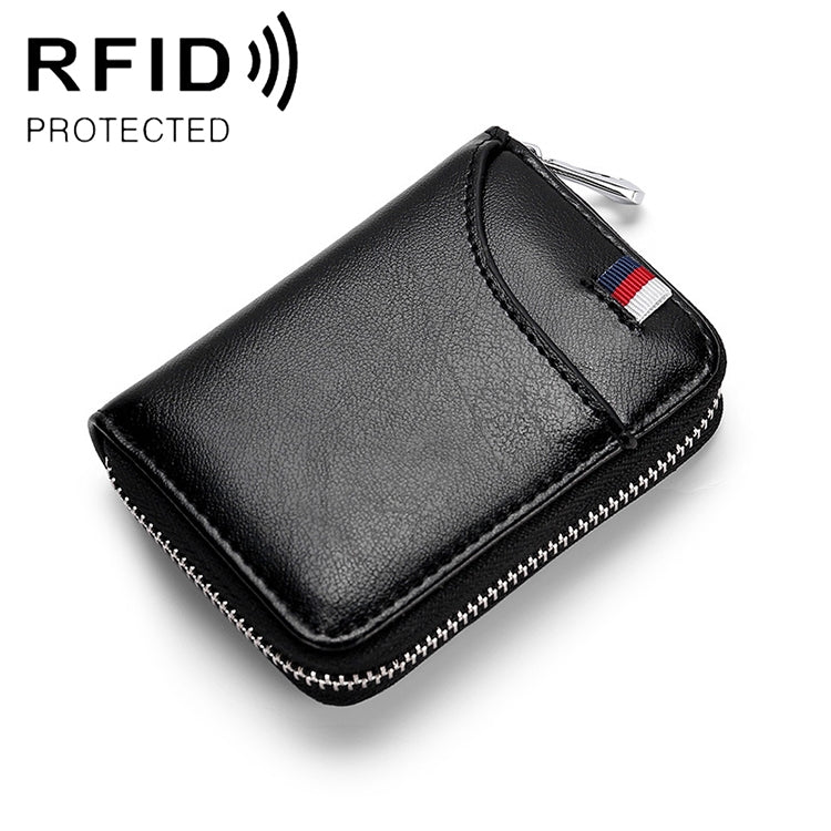 Portafoglio porta carte in pelle con cerniera RFID KB155