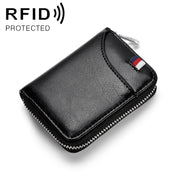 Portafoglio porta carte in pelle con cerniera RFID KB155