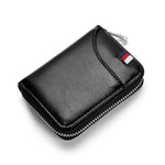 Portafoglio porta carte in pelle con cerniera RFID KB155