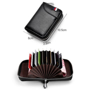 Portafoglio porta carte in pelle con cerniera RFID KB155