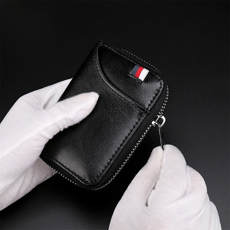 Portafoglio porta carte in pelle con cerniera RFID KB155
