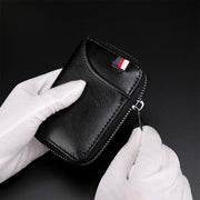 Portafoglio porta carte in pelle con cerniera RFID KB155
