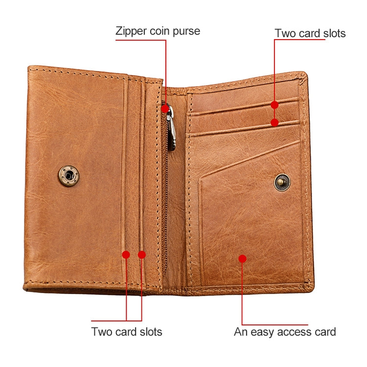 KB171 Portafoglio porta carte in pelle con texture Crazy Horse RFID antimagnetico per uomo e donna