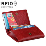 KB171 Portafoglio porta carte in pelle con texture Crazy Horse RFID antimagnetico per uomo e donna