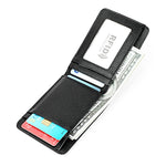 KB186 Porta carte di credito in pelle con texture Mini Crazy Horse RFID antimagnetico per uomo e donna