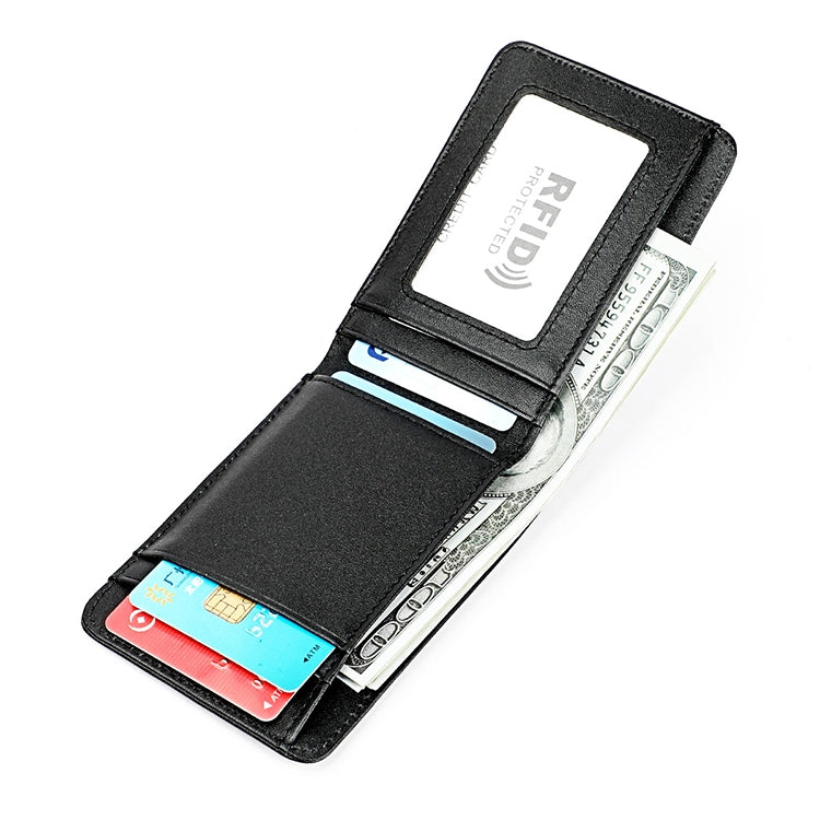 KB186 Porta carte di credito in pelle con texture Mini Crazy Horse RFID antimagnetico per uomo e donna