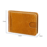 KB186 Porta carte di credito in pelle con texture Mini Crazy Horse RFID antimagnetico per uomo e donna