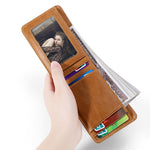 KB186 Porta carte di credito in pelle con texture Mini Crazy Horse RFID antimagnetico per uomo e donna