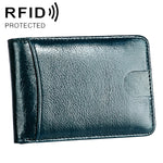 KB186 Porta carte di credito in pelle con texture Mini Crazy Horse RFID antimagnetico per uomo e donna